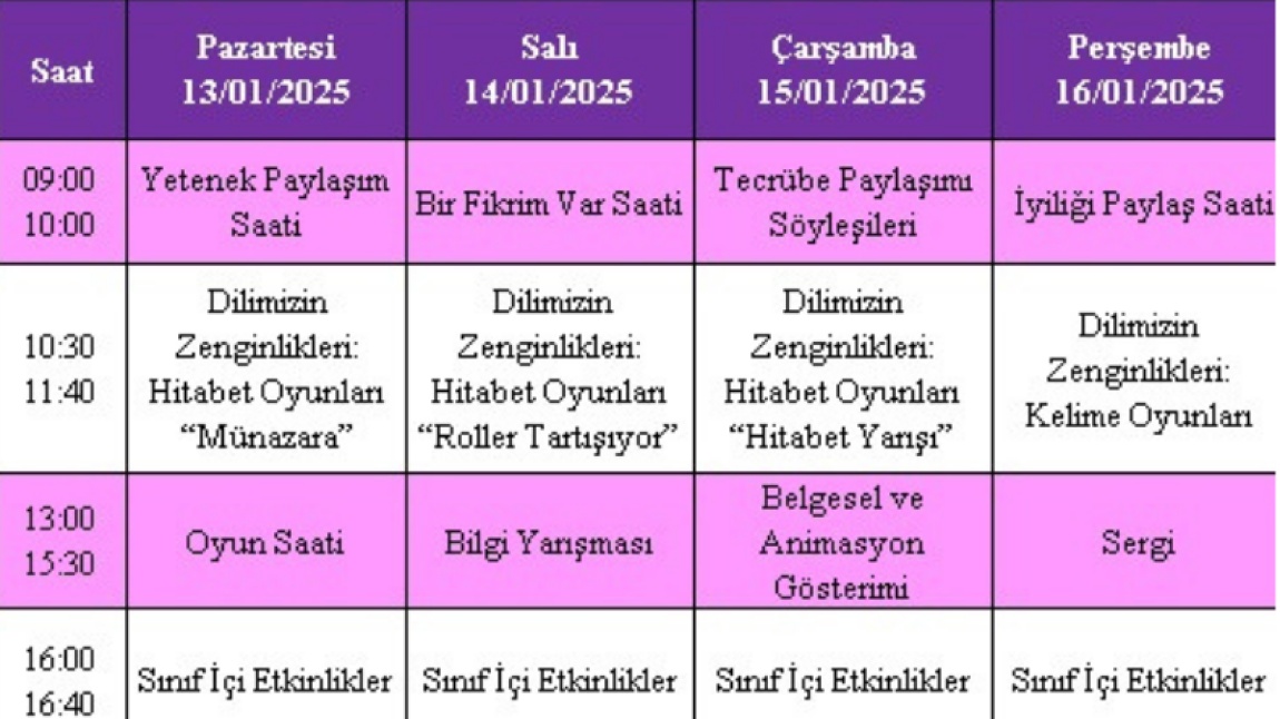 2024-2025 Dönem Sonu Etkinlikleri